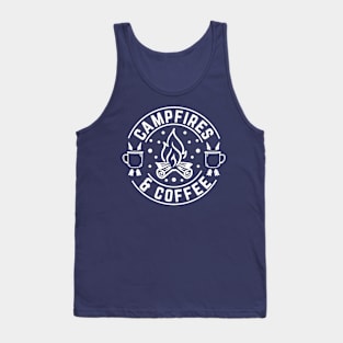 Campfires And Coffee | Camping And Coffee Design Tank Top